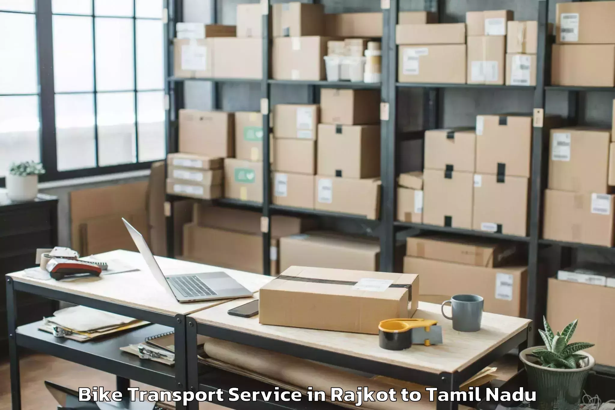 Hassle-Free Rajkot to Karunya Institute Of Technolog Bike Transport